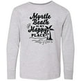 thumbnail image 3 of Inktastic Myrtle Beach is My Happy Place with Palm Trees Long Sleeve Youth T-Shirt, 3 of 5
