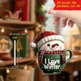 thumbnail image 3 of Bpyeka Christmas Cup 2D Flat Acrylic Ornaments Christmas Holiday Decorations Gifts for,Hanging Ornaments,Christmas Decorations, 3 of 3