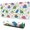 White Cartoon Dinosaurs-1, variant on Long Mouse Pads for Desk,White Cartoon Dinosaurs Flowers Pattern Desk Mats on Top Of Desks, Desk Mouse Pad Extra Large with 3mm Non-Slip Base and Stitched Edge for Gaming,Office,Work,Home 31.5"x11.8"