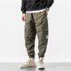 thumbnail image 3 of Pantalones cargo de algodón para hombre - Cintura elástica con cordón - Pantalones deportivos informales, tallas M-XXXL, 3 of 8