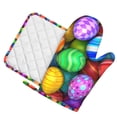 thumbnail image 2 of Kll Colorful Easter Eggs1 Oven Gloves And Pot Holders Grill Gloves - Oven Gloves And Pot Holders, Non-Slip Cooking Gloves With Recycled Pads, 2 of 9