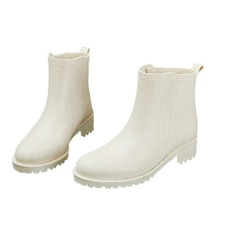 

Sprifallbaby Women Rain Boots PVC Non-slip Waterproof Indoor Outdoor Heightened Shoes Ankle Boots