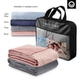 thumbnail image 2 of Cozy Tyme Bisa Weighted Blanket - 25 Pound Dot Velvet Cover 72"x 80" Blush, 2 of 10