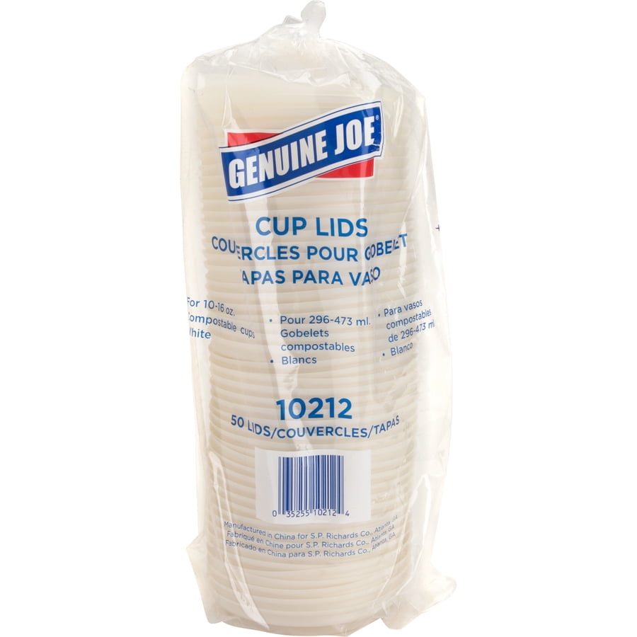 Genuine Joe Vented Hot Cup Lid - Polystyrene - 50 Lids/pack - 1000 / Carton - White
