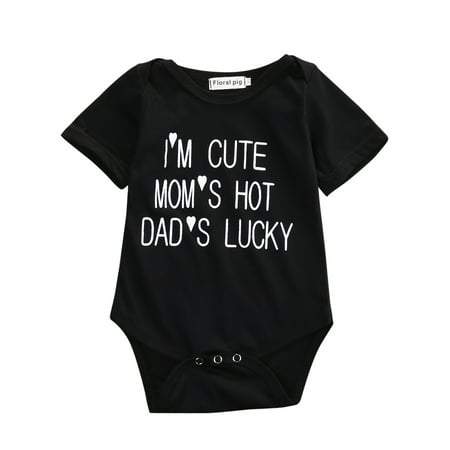 

Kuriozud Baby Boys Letter Printed Cotton Romper