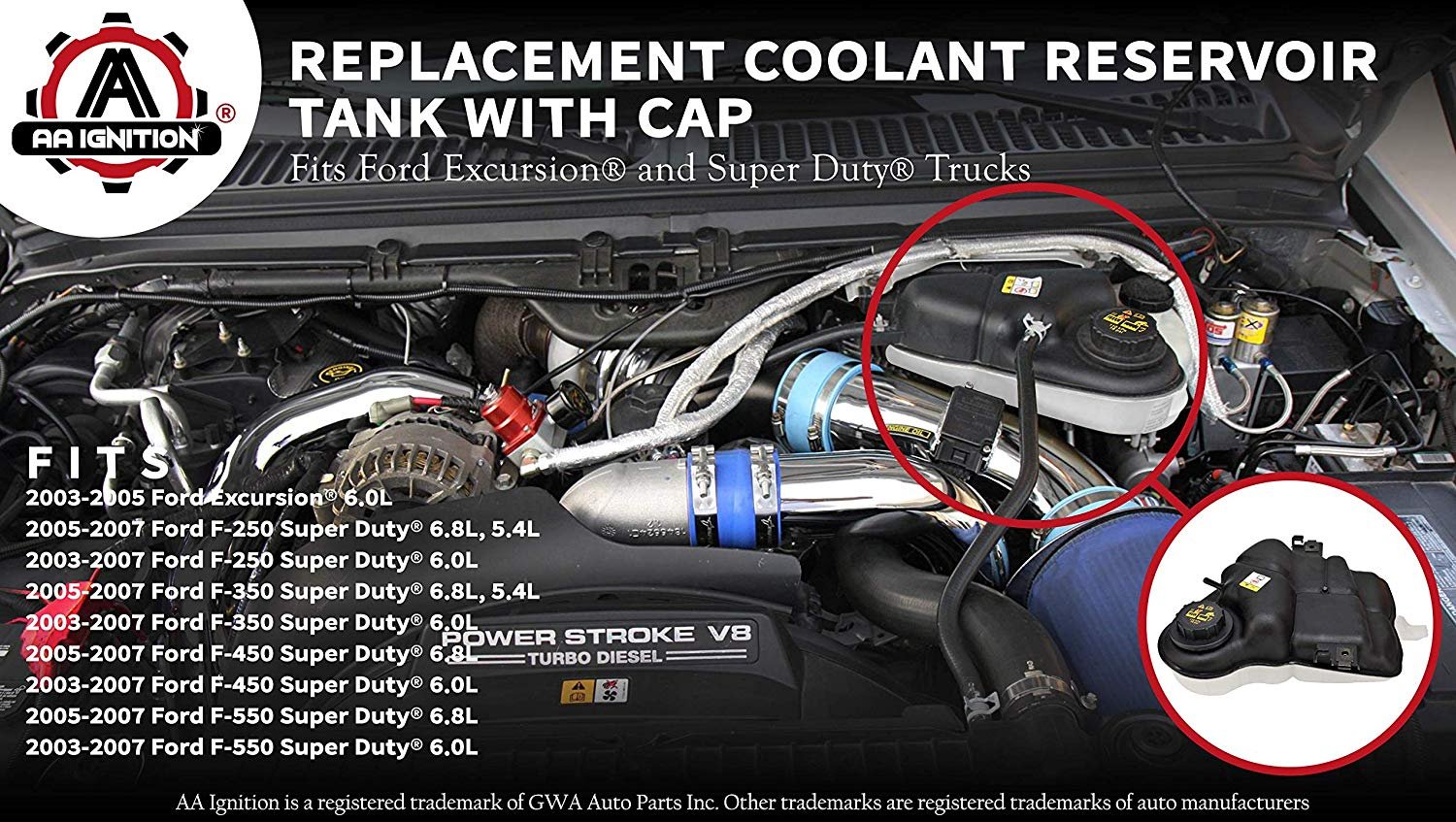 【いやご】 coolant tank フォードF250 F350 F450スーパーデューティ7.3L 2001 2002 1999
