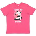 thumbnail image 3 of Inktastic I Love My Sister with Panda Illustration Youth T-Shirt, 3 of 5