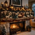 thumbnail image 2 of Christmas Fireplace Mantle Scarf,Quilted Fabric Nativity Scene Scalloped Edge for Home Fireplace Mantel Living Room 74.9 Inch, 2 of 6