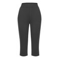 thumbnail image 6 of Jxximdong Leggings for Women High Waisted Cutout Yoga Capris Lightweight Cozy Cropped Pants Solid Soft Pajams Pants Gray XXL Yoga Pants, 6 of 6