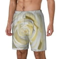 thumbnail image 2 of Balery White Rose Mens Swim Trunks Swim Shorts for Men Quick Dry Inseam Beach Shorts with Compression Liner Pocket-Small, 2 of 9