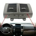 thumbnail image 2 of Car Center Air Vent AC Dash Outlet Trim Panel With Grille For Toyota LandCruiser For Prado J120 2002-2009 Replace 55474-60040 55475-60040 -Gray single air outlet(about), 2 of 3