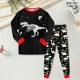 thumbnail image 2 of NOLDARES Kids Boys Pajamas Dinosaur Long Sleeve 2 Piece Cotton Set Toddler Sleepwear Cute Print Soft Pjs for Boys,Red,3-4 Y, 2 of 5