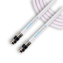 SatelliteSale Digital 75Ohm RG-6/U Coaxial Cable with F-Type Connector Indoor/Outdoor Universal Wire White Cord 3 feet