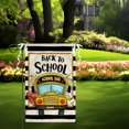 thumbnail image 2 of School Bus Back to School Garden Flag 12x18 Inch Black Stripes Burlap Yard Flag Double Sided Vertical School First Day Seasonal Welcome Garden Flags Outdoor Holiday Part Decor Banner, 2 of 6