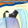 thumbnail image 3 of 17 Inch Lightweight Backpack,PVC Waterproof Oxford Fabric, Ergonomically Designed, with Large Capacity, Aurora Wave Print, 3 of 5
