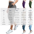 thumbnail image 2 of KIHOUT Women High Waisted Cargo Capri Pants Tapered Fit Stretch Waist Button Zipper Fly Multi Pocket Hiking Walking Casual Trousers, 2 of 7