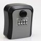 thumbnail image 3 of Outdoor Wall Mounted Key Safe Weatherproof Key Lock Box 4-Digit Combination Lockboxs Waterproof Outdoor Key Hider Red, 3 of 4