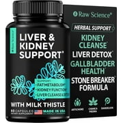 Raw Science | Kidney Cleanse, Bladder & Liver Support for Women & Men | Chanca Piedra with Boron for Urinary Tract Health | Vegan | 60 Capsules