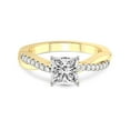 thumbnail image 3 of 2 Carat IGI Certified Princess Shape Lab Grown Diamond Engagement Ring | 14K Yellow Gold | Twisted Vine Lab Diamond Ring | FG-VS1-VS2 Quality Friendly Diamonds, 3 of 5