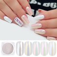 thumbnail image 2 of Brillo Aurora perla polvo de purpurina para uñas neón sirena polvo para frotar uñas cromo espejo pigmento holográfico esmalte de uñas LEB01-07 Deng Xun unisex, 2 of 2