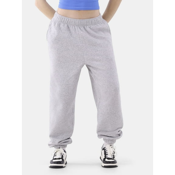 No Boundaries Soft Fleece Jogger Pants, 28” Inseam, Women’s