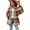 Orange, variant on Women's Checked Cowl Neck Cardigan - Long Sleeve Button Front Sweater & Lightweight Jacket S-2XL