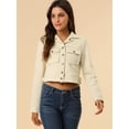 thumbnail image 3 of INSPIRE CHIC Veste Moto Courte en Faux Suède à Col Rabattu pour Femmes, 3 of 6