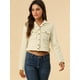 thumbnail image 3 of Chaqueta de motociclista Allegra K de gamuza sintética con muescas En el cuello y bolsillos Beige XS, 3 of 6