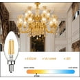 thumbnail image 3 of C35 Candle Light Bulbs, Candelabra Light Bulb 60W Equivalent E12 LED Bulb, Dimmable LED Light Bulb 2700K Warm White 6W,6 Pack, 3 of 6