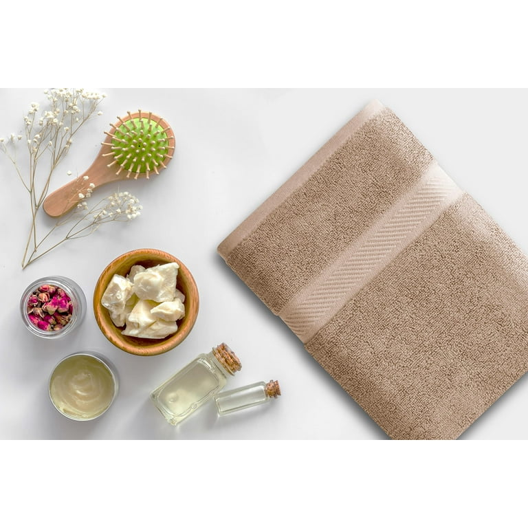 asiatique Linen 8 Piece Brown Premium Bath Towels Set 54