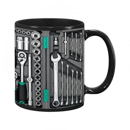 ACDANC 2026 New Mechanic Toolbox Mug,11Oz Ceramic Mechanic'S Toolbox Coffee Cup,Hyper Real Tool Case Machinist Tool Kit Mug Toolbox Set Cool Gifts for Mechanics Men Husband Dad