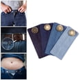 thumbnail image 4 of 4 Pcs Rallonges de Taille Élastiques, Rallonges de Taille Réglables pour Hommes et Femmes, Ensemble Rallonge de Boutons de Jeans (4 Couleurs), 4 of 8