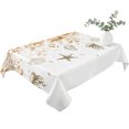thumbnail image 2 of Orange Eucalyptus Coastal Table Cloth Waterproof Tablecloths, Beach Starfish Conch Tablecloth Dining Table Cover for Kitchen Party Tabletop Outdoor, Rectangle Tablecloth 60x84 Inch, 2 of 9