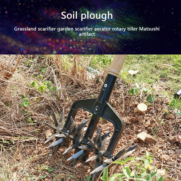 XZNGL Gardening Rotary Tiller Manual Cultivator Hand Held Garden