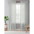 thumbnail image 5 of Sheer Curtains 84 Inches Long, Blue Stripe Semi Sheer Curtains Light Filtering Window Treatment, Modern Farmhouse Geometric Retro Striped Privacy Voile Drapes for Living Room Bedroom 52x84 Inch, 5 of 7