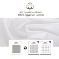 thumbnail image 2 of Shunjie.Home 400 Thread Count White Solid Print Egyptian Cotton Fitted Bed Sheet, Queen Size, 2 of 7
