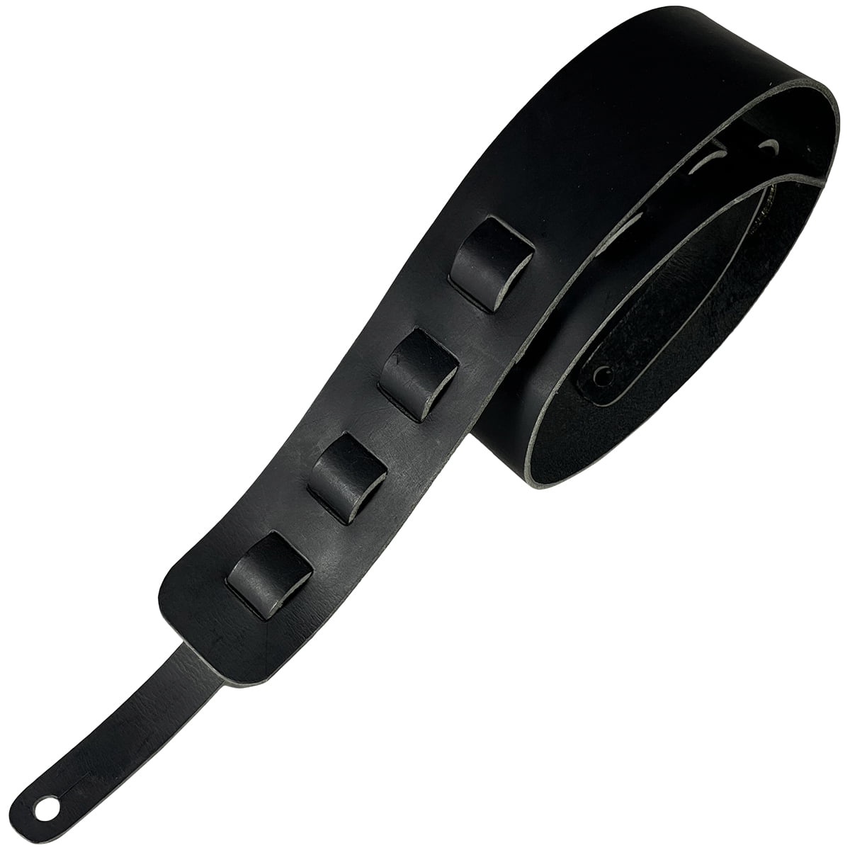 Guitar Strap Oiled Buffalo Leather - Black