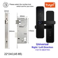 thumbnail image 2 of Biometric Fingerprint Security Intelligent Tuya Smart Password Electronic Door Lock To Open The Door Remotely ,Smart and Convenient, 2 of 7