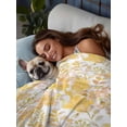 thumbnail image 3 of Yellow Flowers Twim Size Flat Sheet, Wrinkleproof & Fadeproof Cooling Flat Bed Sheet Only, Watercolor Summer Botanical Floral Breathable Soft Bedding Top Sheets 66 x 96 Inches, 3 of 8