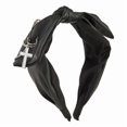 thumbnail image 1 of Knot Headband For Women Wide Skeleton Hand Headband Gothic Tiaras Punk Headband Pu Leather Headband Knotted Headband B, 1 of 4
