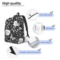thumbnail image 5 of Casual Canvas Backpack Without Interlayer Large Capacity Stick Bag Design For Outdoor Shopping Office Outdoor Sports Flowers Carnation Snapdragon Butterflies Bees Small, 5 of 7