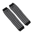 thumbnail image 2 of Resicozy Women's Fingerless Gloves Striped Elbow Length Knitted Arm Warmers Long Knitted Fingerless Gloves Thumbhole Stretch Arm Warmers Gray, 2 of 2