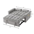 thumbnail image 6 of 4 in1 Loveseat Sofa Bed, Pullout Couch with Armrests & Storage Pockets, Sleeper Sofa for Home Apartment Office Living Room,Gray, 6 of 7