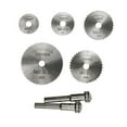 Porfeet 7Pcs HSS Circular Cutting Disc Saw Blades Pole Set Wood Rotary