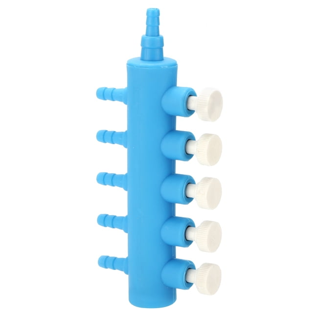 Válvula De Aire Para Acuario, Divisor De Oxígeno Integrado Para Tanque De Peces Resistente A La Corrosión Resistente A La Abrasión Para Tanque De Peces Para Acuicultura Para ANGGREK 1 a 5 con Válvula