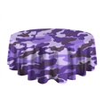 thumbnail image 5 of Purple Lilac Camo Classic Shapes Pattern Round Tablecloth 60"x60",Wrinkle Wipeable Table Cloth for Kitchen Dining Room Picnic Patio Party, 5 of 6