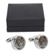 thumbnail image 1 of Gemelos Steampunk para hombre, 2 uds., 20mm, estilo ancla plateada, superficie pulida, chapado en Metal de latón duradero, 1 of 5