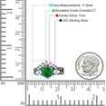 thumbnail image 7 of Round Beaded Marquise Style Green Emerald Cubic Zirconia Black Tone 925 Sterling Silver, Size 7, 7 of 7