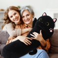 thumbnail image 4 of MaoGoLan Long Cat Body Pillow for Kids, 44'' Big Kitten Plush for Adults, Big Black Cat Stuffed Animal for Girl, Large Kitten Plush Throw Pillow for, 4 of 7