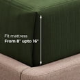 thumbnail image 5 of Earthy Threads Queen Sheet Set - 100% Organic Bamboo 4 Piece Set - Luxurious Silky & Soft - Cooling for Hot Sleepers - Hotel Luxury Bed Sheets - 16"inch Deep Pockets (Avocado Green Dobby), 5 of 9